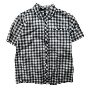 Smartwool Everyday Exploration Button Shirt Black White Plaid Mens Medium